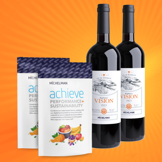 flexible packaging and wine bottles with digitally printed labels